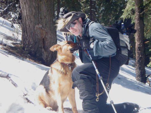 Gary and Echo Snow shoeing 2 2010.jpg