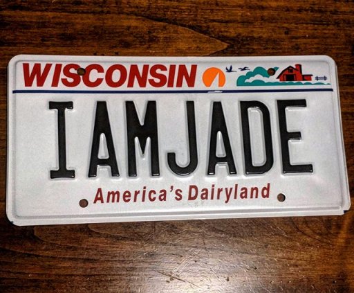 Jade's new license plates.jpg