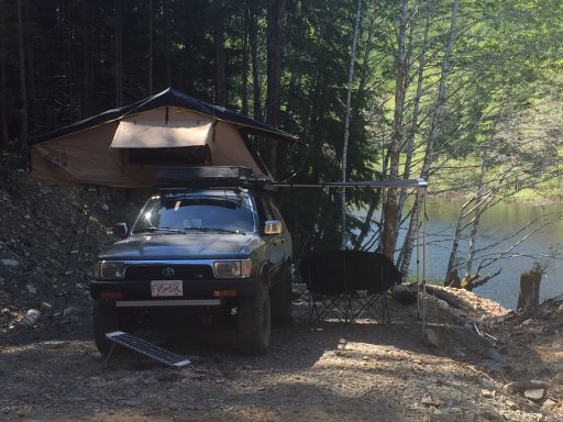 Jordan River Diversion Dam 4Runner at camp.JPG